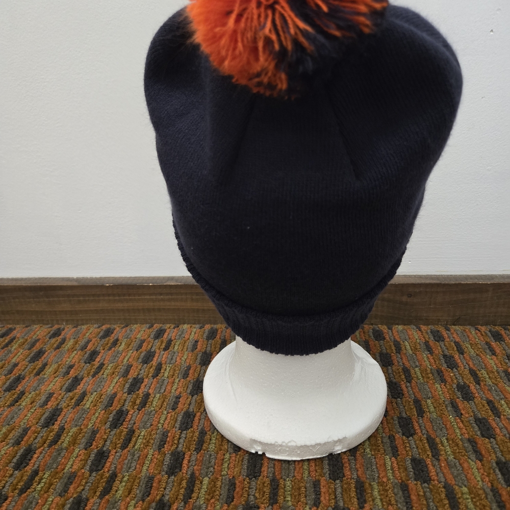 Nike Virginia Cavaliers Pom Beanie Hat Navy Orange NCAA Knit Winter Cap Swoosh - Picture 3 of 7